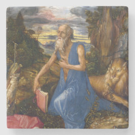 Saint Jerome in de wilde natuur door Durer Stenen Onderzetter