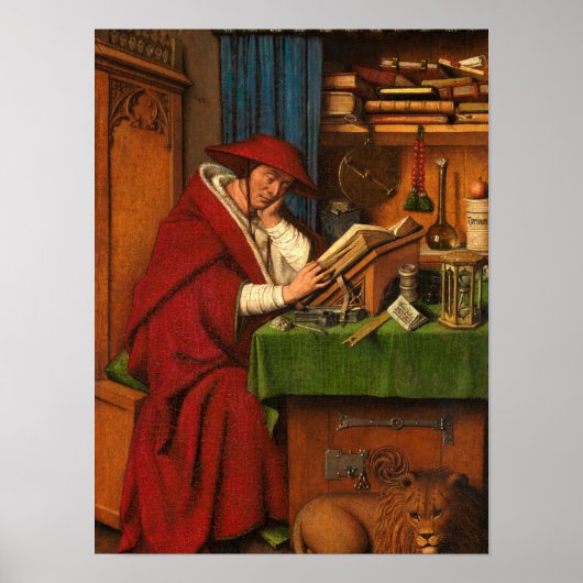 Saint Jerome in His Study, 1435 by Jan van Eyck Poster (Voorkant)
