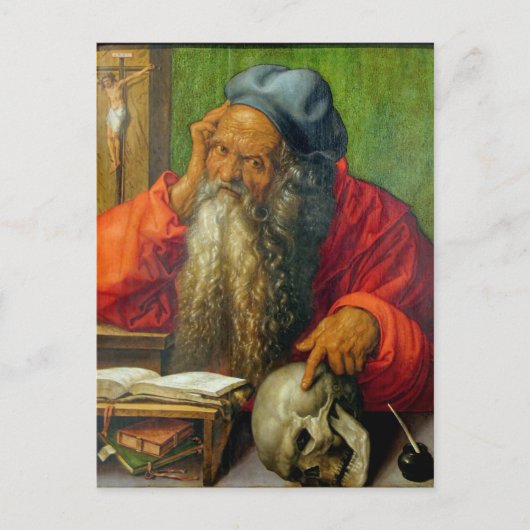 Saint Jerome in zijn studie - Albrecht Dürer Briefkaart (Voorkant)