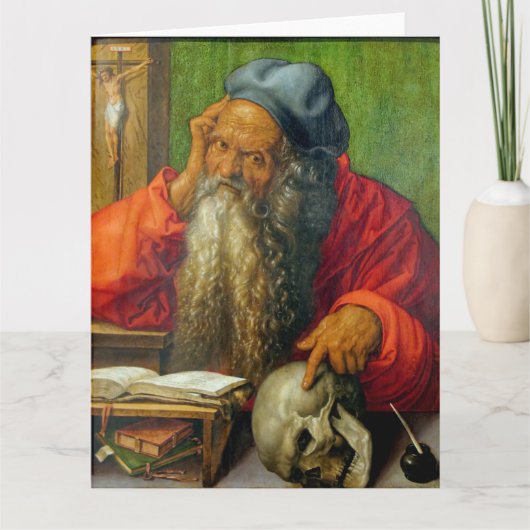 Saint Jerome in zijn studie - Albrecht Dürer Kaart (Voorkant)