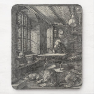 Saint Jerome in zijn studie door Albrecht Durer Muismat