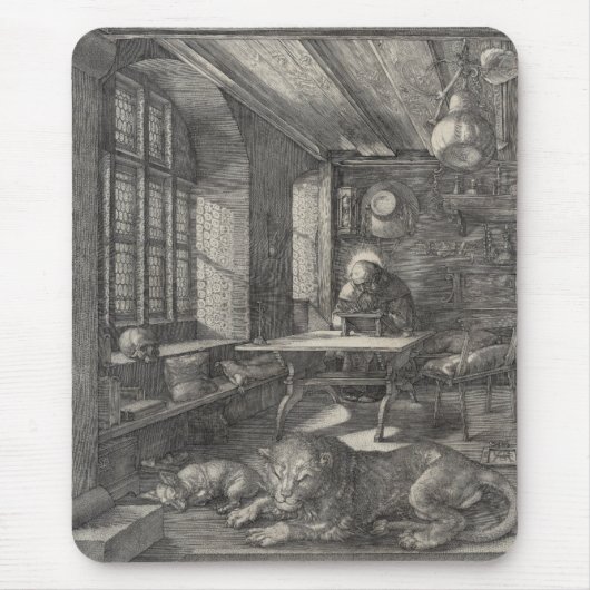 Saint Jerome in zijn studie door Albrecht Durer Muismat (Voorkant)