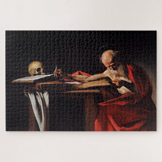Saint Jerome Schrijven (1605-1606) door Caravaggio Legpuzzel (Horizontaal)