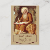 Saint Jerome Scripting Pen Monk Visitekaartje (Voorkant)