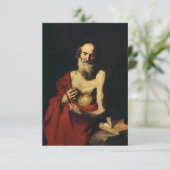 Saint Jerome Translator of the Truth Holy Card Bedankkaart (Staand voorkant)