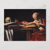 Saint Jerome Writing 1606 By Caravaggio Briefkaart (Voorkant)
