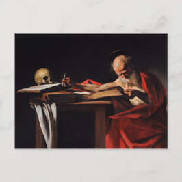 Saint Jerome Writing (door Caravaggio) Briefkaart