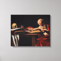 Saint Jerome Writing (door Caravaggio)