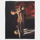 Saint Jerome Writing (door Caravaggio) Fleece Deken (Voorkant)