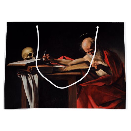 Saint Jerome Writing (door Caravaggio) Groot Cadeauzakje (Voorkant)