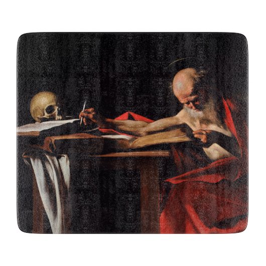 Saint Jerome Writing (door Caravaggio) Snijplank (Voorkant)