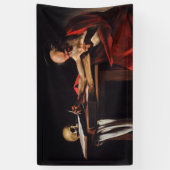 Saint Jerome Writing (door Caravaggio) Spandoek (Verticaal)