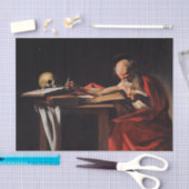 Saint Jerome Writing (door Caravaggio) Tissuepapier (Craft)