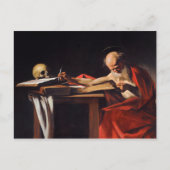 Saint Jerome Writing van Michelangelo Caravaggio Briefkaart (Voorkant)