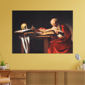 Saint Jerome Writing van Michelangelo Caravaggio Canvas Afdruk (Insitu (Woonkamer))