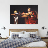 Saint Jerome Writing van Michelangelo Caravaggio Canvas Afdruk (Insitu (Slaapkamer))