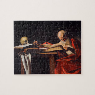 Saint Jerome Writing van Michelangelo Caravaggio Legpuzzel
