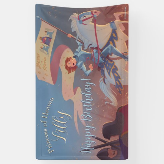 Saint Joan of Arc Banner (Customizable) (Verticaal)