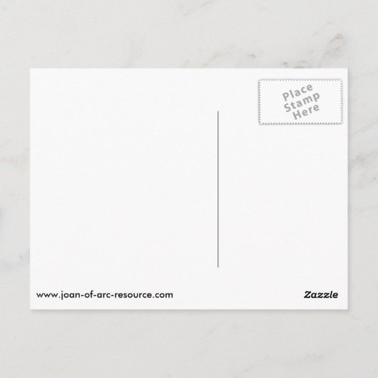 Saint Joan of Arc Briefkaart (Achterkant)