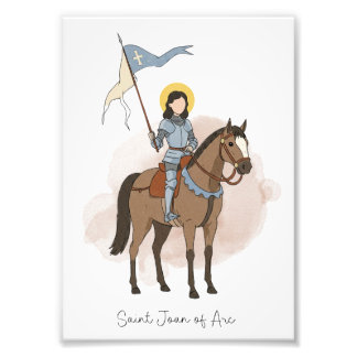 Saint Joan of Arc, Catholic Saint Photo Print Foto Afdruk