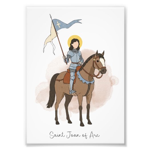 Saint Joan of Arc, Catholic Saint Photo Print Foto Afdruk (Voorkant)