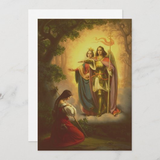 Saint Joan of Arc Feestdagenkaart (Voorkant / Achterkant)