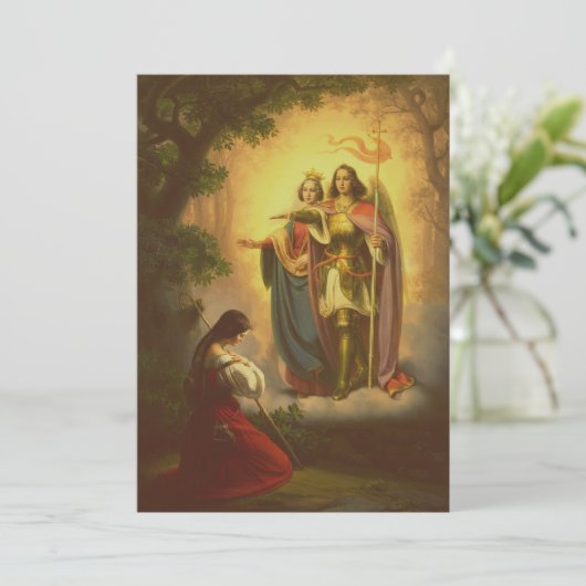 Saint Joan of Arc Feestdagenkaart (Staand voorkant)