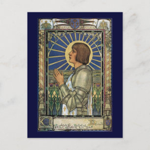 Saint Joan of Arc Glas in lood Afbeelding Briefkaart