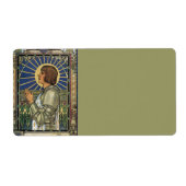 Saint Joan of Arc Glas in lood Afbeelding Etiket (Voorkant)