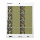 Saint Joan of Arc Glas in lood Afbeelding Etiket (Full Sheet)