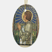 Saint Joan of Arc Glas in lood Afbeelding Keramisch Ornament (Links)