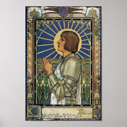 Saint Joan of Arc Glas in lood Afbeelding Poster (Voorkant)