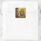 Saint Joan of Arc Vierkante Sticker (Tas)