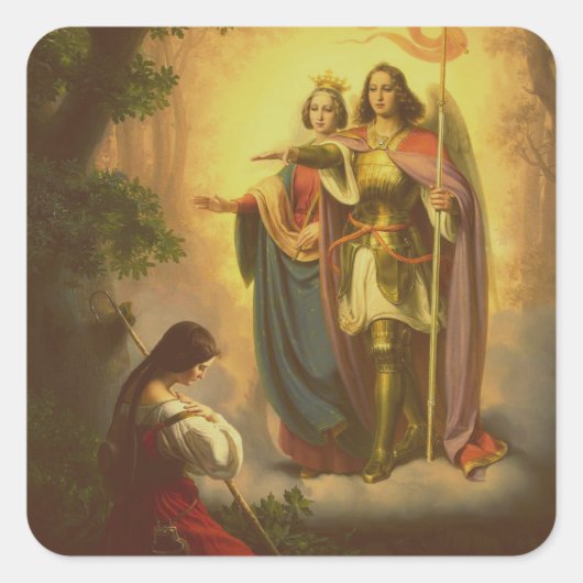 Saint Joan of Arc Vierkante Sticker (Voorkant)