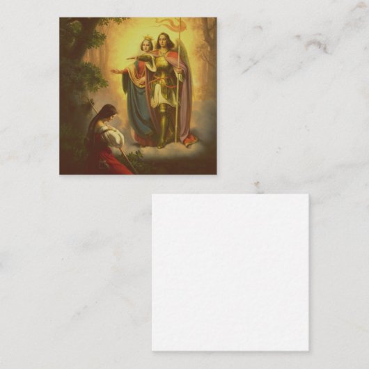 Saint Joan of Arc Vierkante Visitekaartje (Voorkant / Achterkant)