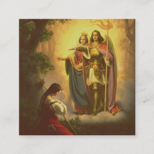 Saint Joan of Arc Vierkante Visitekaartje (Voorkant)