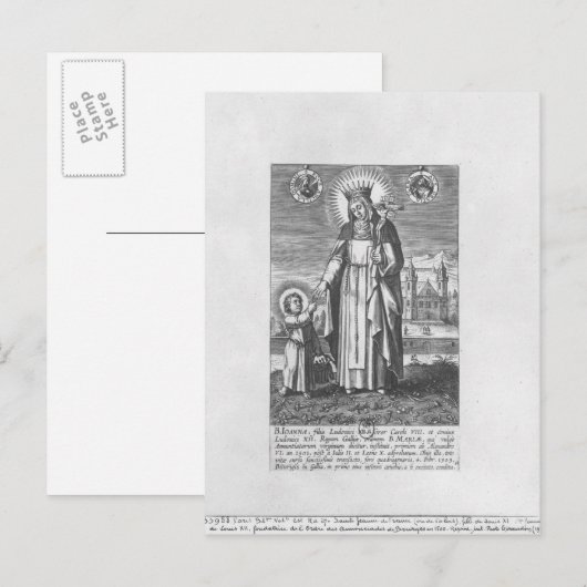 Saint Joan of France en Valois Briefkaart (Voorkant / Achterkant)