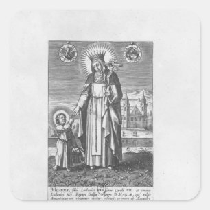 Saint Joan of France en Valois Vierkante Sticker