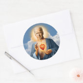Saint Joe Biden gebedskaars Ronde Sticker (Envelop)