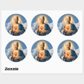 Saint Joe Biden gebedskaars Ronde Sticker (Vel)