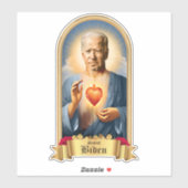 Saint Joe Biden gebedskaars Sticker (Vel)