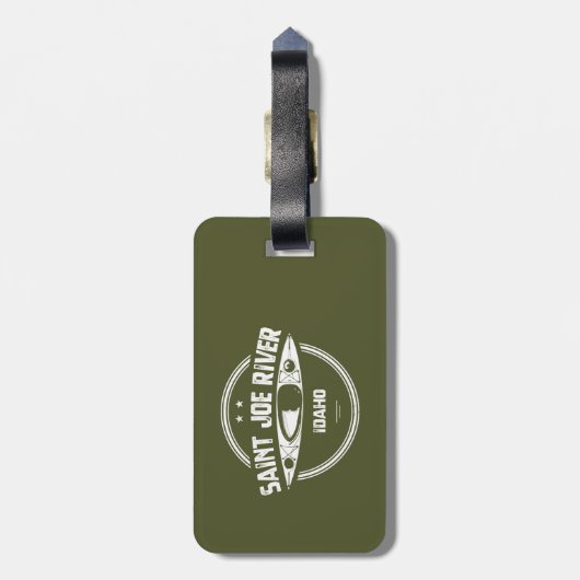 Saint Joe River Idaho Kayaking Bagagelabel (Achterkant verticaal)