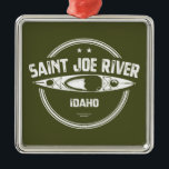 Saint Joe River Idaho Kayaking Metalen Ornament<br><div class="desc">De "Shadowy" St. Joe stroomt door de westerne hellingen van de Bitterroot Mountain Range van de hoofdwateren van St. Joe Lake bij de staatslijn Idaho - Montana.</div>