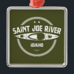 Saint Joe River Idaho Kayaking Metalen Ornament<br><div class="desc">De "Shadowy" St. Joe stroomt door de westerne hellingen van de Bitterroot Mountain Range van de hoofdwateren van St. Joe Lake bij de staatslijn Idaho - Montana.</div>