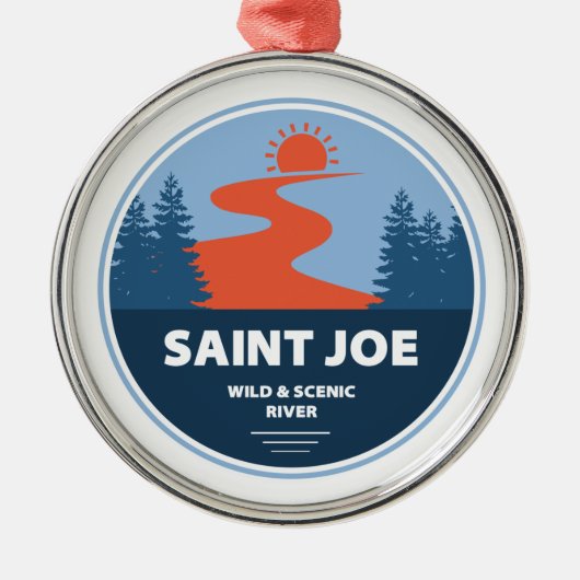 Saint Joe Wild en de Schilderachtig rivier Idaho Metalen Ornament (Voorkant)