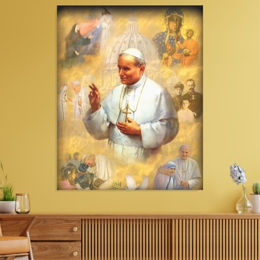 Saint Johannes Paulus II, JP2, San Giovanni Paolo Canvas Afdruk (Insitu (Woonkamer))