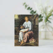 Saint John at Patmos, fine art, Briefkaart (Staand voorkant)