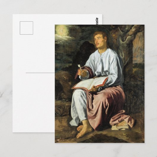 Saint John at Patmos, fine art, Briefkaart (Voorkant / Achterkant)