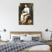 Saint John at Patmos, fine art, Canvas Afdruk (Insitu (Slaapkamer))