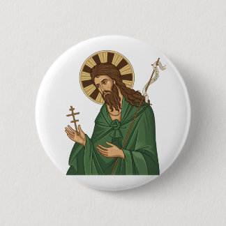 Saint John Baptist East Europian Church Orthodox  Ronde Button 5,7 Cm